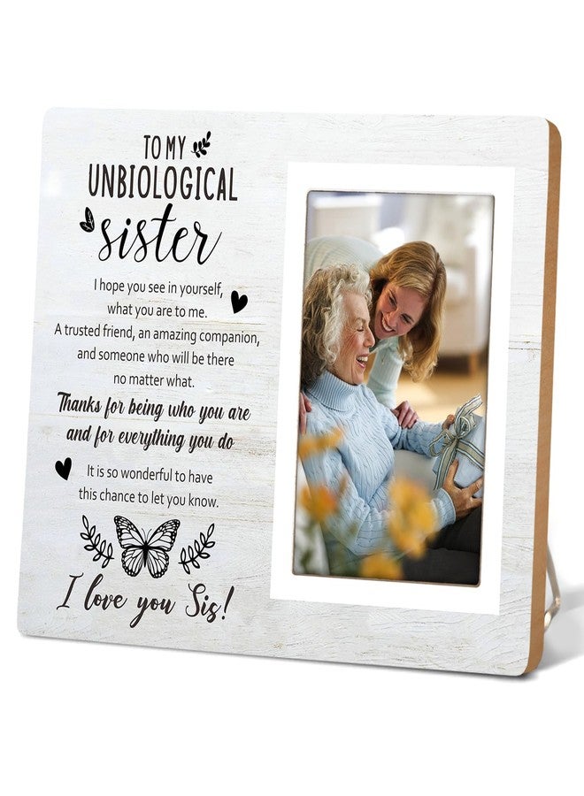 Itsoly Picture Frame Gifts From Sisters,To My Unbiological Sister Wood Photo Frame for Sisters, Best Sister Gifts for Women, Friend, or Soul Besties12P034 - Image 1